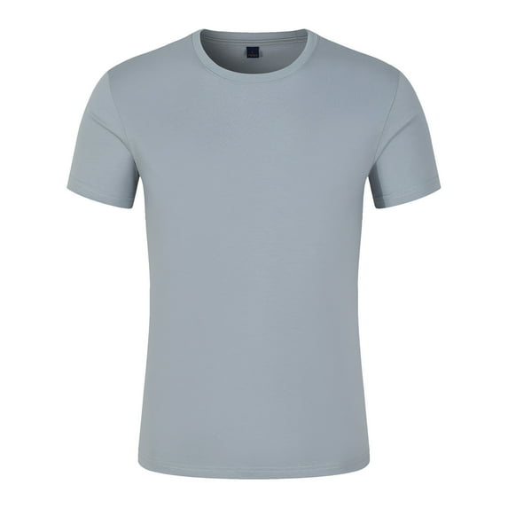 LYXSSBYX Mens Shirts Short Sleeve Summer Men's Round Neck T-Shirt Mercerized Cotton Short Sleeve