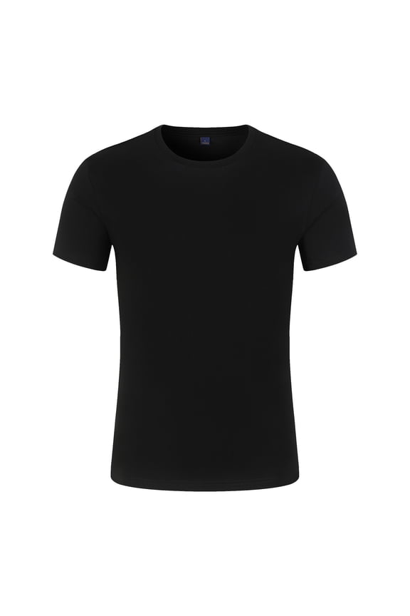 Mens Shirts Short Sleeve Summer Men's Round Neck T-Shirt Mercerized Cotton Short Sleeve