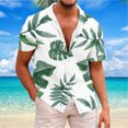 thumbnail image 1 of LYXSSBYX Mens Shirts Short Sleeve Clearance under 5.00 Men Shirt Print Short Sleeve Shirt Males Funny Tropical Casual Hawaiian Beach Shirt, 1 of 5