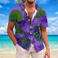 thumbnail image 1 of LYXSSBYX Mens Shirts Short Sleeve Clearance under 5.00 Men Shirt Print Short Sleeve Shirt Males Funny Tropical Casual Hawaiian Beach Shirt, 1 of 5