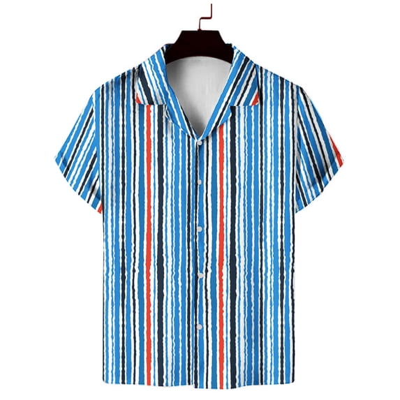 LYXSSBYX Mens Shirts Short Sleeve Clearance under 5.00 Men's Casual Shirt Short Sleeve Vintage Bowling Shirt Cuba Beach Summer Shirts Button Up Shirt
