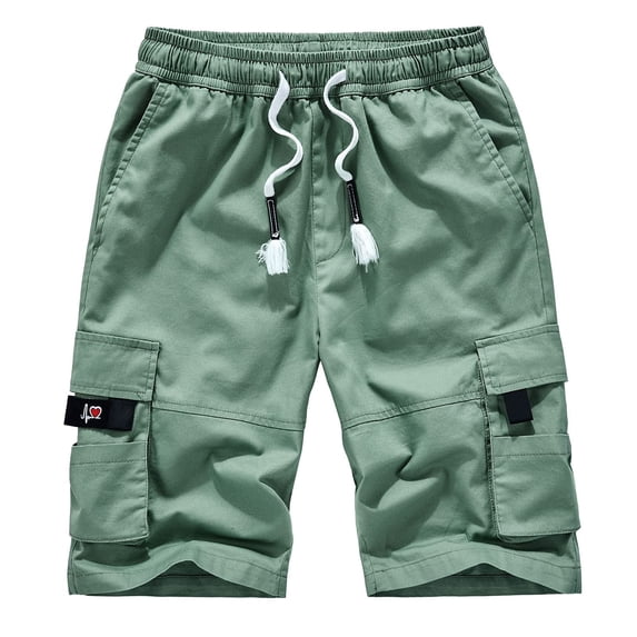 LYXSSBYX Mens Shorts Cargo Relaxed Fit Men's Plus Size Cargo Shorts Multi-Pockets Relaxed Summer Beach Shorts Pants
