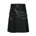 thumbnail image 1 of LYXSSBYX Mens Skirts and Dresses Clearance Men Casual Solid Snap Fastener Have Pockets Pleated Skirt Short Skirt, 1 of 4