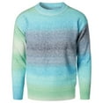 thumbnail image 1 of LYXSSBYX Mens Sweaters for the Winter on Clearance Men's Pullover Sweater Round Neck Gradient Striped Print Colorblock Sweater Autumn and Winter New Casual Plus Size Men's Tops, 1 of 7