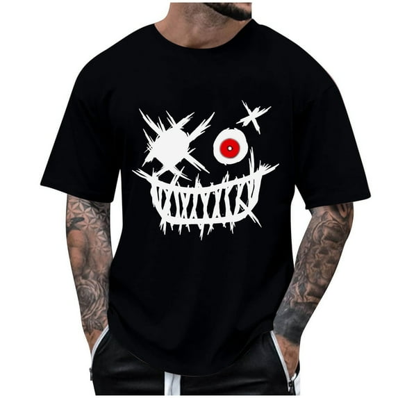 LYXSSBYX Mens T-Shirts Graphic Tees Summer Fashion Casual Men's Round Neck Printed T-shirt Top