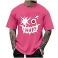 thumbnail image 1 of LYXSSBYX Mens T-Shirts Graphic Tees Summer Fashion Casual Men's Round Neck Printed T-shirt Top, 1 of 4