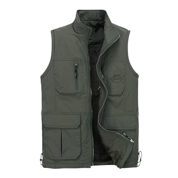 LYXSSBYX Mens Vest Jacket Clearance Men's Outdoor Vest Leisure Jacket Lightweight Vest with Zip Many Pockets