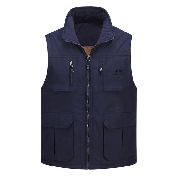 LYXSSBYX Mens Vest Jacket Clearance Men's Outdoor Vest Leisure Jacket Lightweight Vest with Zip Many Pockets