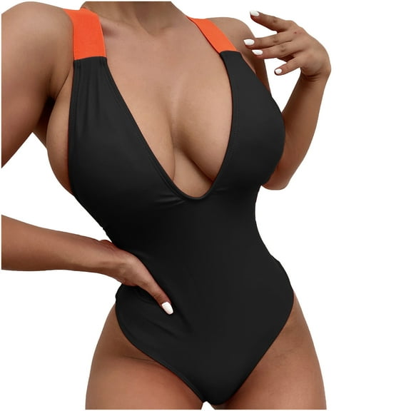 LYXSSBYX One Piece Swimsuits for Women Sexy Women Bikini Solid Hollow Out One-Piece Swimwear Swimsuit Beachwear Set