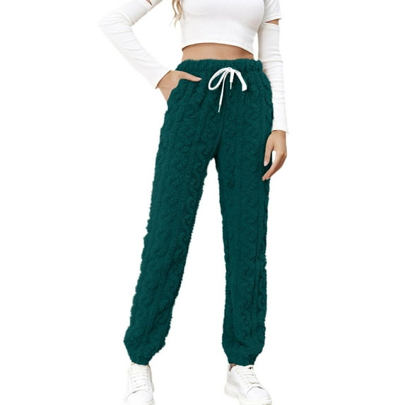 LYXSSBYX Pajamas Pants for Women Women's Fashion Casual Solid Elastic Waist Trousers Long Straight Pants
