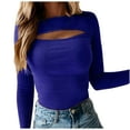 thumbnail image 1 of LYXSSBYX Pj Sets for Woman Women's Summer Casual Round-Neck Short Sleeve Solid Loose Shirt Blouse Tops, 1 of 5