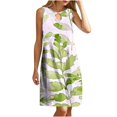 thumbnail image 1 of LYXSSBYX Plus Size Dresses for Curvy Women Women's Round Neck Sleeveless Gradient Tie Dyed Beach Dress, 1 of 9