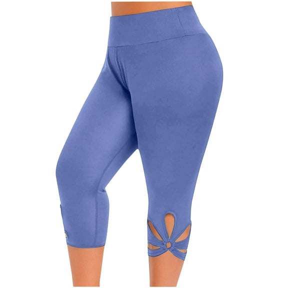 LYXSSBYX Plus Size Leggings Capris for Women Women's Comfortable Cropped Leisure Time Pants Sweatpants Yoga Pants