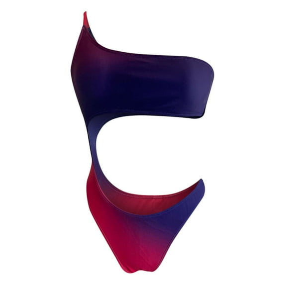 LYXSSBYX Plus Size Swimwear One Piece Women Summer Fashion Solid Tie-Dye Hollow Tank Top One-Piece Bikini Swimsuit Women Swimwear