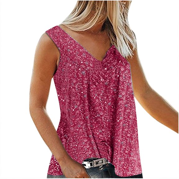 LYXSSBYX Plus Size Tank Tops for Women Women Fashion Summer Sexy Fold Printed Regular Lace Sleeveless V Neck Button
