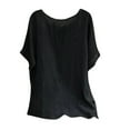 thumbnail image 1 of LYXSSBYX Plus Size Tops under 10.00 Fashion Women Summer Loose Solid T-Shirt Short Sleeve Casual Blouse, 1 of 3