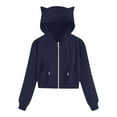 thumbnail image 1 of LYXSSBYX Plus Size Winter Coats for Women Women Casual Long Sleeve Zipper Pocket Shirt Hooded Sweatshirt Tops, 1 of 5