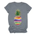 thumbnail image 1 of LYXSSBYX Plus Size Womens Shirts Summer Beach Printed T-Shirt with Round Neck and Short Sleeved Top, 1 of 3