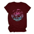 thumbnail image 1 of LYXSSBYX Plus Size Womens Shirts Summer Beach Printed T-Shirt with Round Neck and Short Sleeved Top, 1 of 3