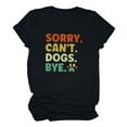 thumbnail image 1 of LYXSSBYX Plus Size Womens Shirts Women's Funny Letter Printed Pattern Casual Fashion Soild Color Short Sleeve Tops Blouse, 1 of 6