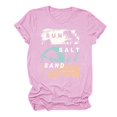 thumbnail image 1 of LYXSSBYX Plus Size Womens Shirts Summer Beach Printed T-Shirt with Round Neck and Short Sleeved Top, 1 of 3