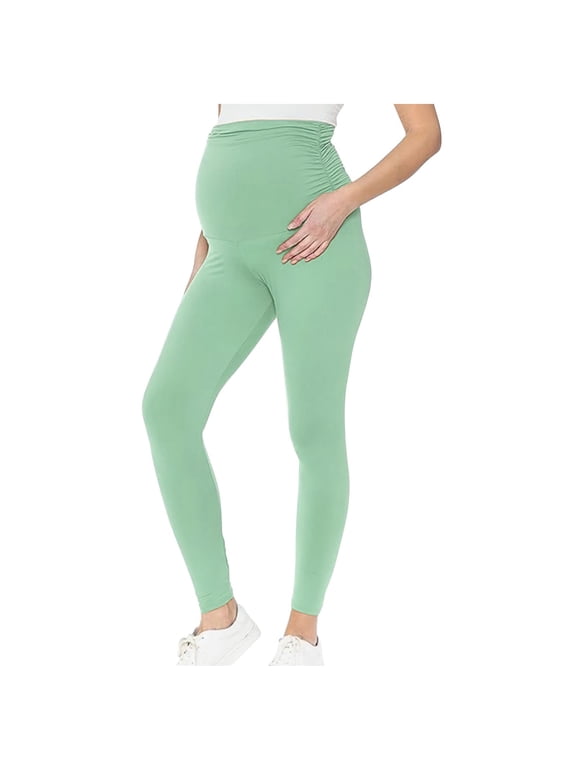 Pregnancy Clothes Leggings Women's Fashion Casual Temperament Solid Micro Pull Slim Flare Trousers Pants