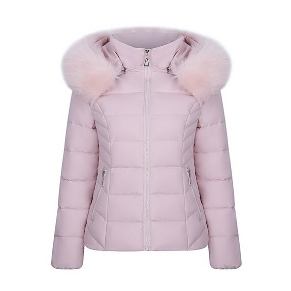 LYXSSBYX Puffer Jacket Womens Clearance Women's Winter Cotton Jacket with Hood, Waist, and Plush To Overcome Outer Coat