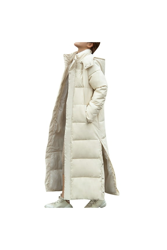 Puffer Jackets Long for Women Winter Fashion Woman Lengthened and Thickened Medium Length Down Cotton Jacket