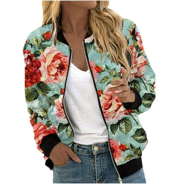 LYXSSBYX Shackets for Women 2024 Women's Loose Long Sleeved Sweatshirt with Zipper Jacket Casual Coarse Knitted Baseball Jacket