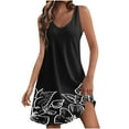 thumbnail image 1 of LYXSSBYX Summer Dresses for Women 2024 Women's Casual Sundress With Pockets Summer Boho Beach Dress Floral T-Shirts Dress V Neck Loose Tank Dresses, 1 of 6