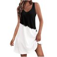 thumbnail image 1 of LYXSSBYX Summer Dresses for Women 2024 Women's Casual With Pockets Summer Boho Beach Dress T-Shirts Dress V Neck Loose Tank Dresses, 1 of 4