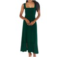 thumbnail image 1 of LYXSSBYX Summer Dresses for Women Clearance Long Summer Women's New Sling Bandage Sleeveless Square Neck Fashion Solid Vent Dress, 1 of 6