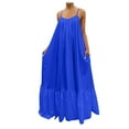 thumbnail image 1 of LYXSSBYX Summer Dresses for Women Plus Size Sleeveless Women Fashion Casual Solid Strap Dress Pocket Loose Backless Big Swing Dress, 1 of 8