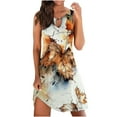 thumbnail image 1 of LYXSSBYX Sundresses for Women Women's Fashion Casual Round-Neck Vintage Sleeveless Print Dresses, 1 of 5