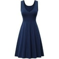 thumbnail image 1 of LYXSSBYX Sundresses for Women Women's Summer Solid Color Pocket Dress Sleeveless V-neck Dress, 1 of 3