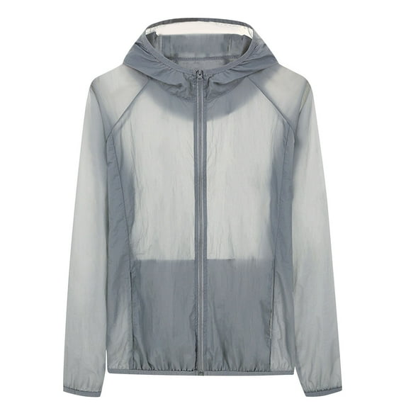 LYXSSBYX Sunscreen Jacket with Hood Women Men Windproof Jacket Outdoor Bicycle Sports Quick Dry Windbreaker Coat Top