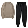 thumbnail image 1 of LYXSSBYX Sweatpants for Women 2 Piece Outfit Women's Solid Round Neck Pullover Casual Sports Pants Sports Set, 1 of 4