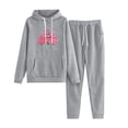 thumbnail image 1 of LYXSSBYX Sweatshirts for Women 2 Piece Set Women's Casual Christmas Printed Hooded Drawstring Loose Long Sleeve Sweatshirt Tops and Long Pants Set Suits, 1 of 4