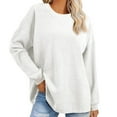 thumbnail image 1 of LYXSSBYX Sweatshirts for Women Loose Fit Womens Oversized Sweatshirts 2024 Casual Crewneck Long Sleeve Knit Tops Pullover, 1 of 9