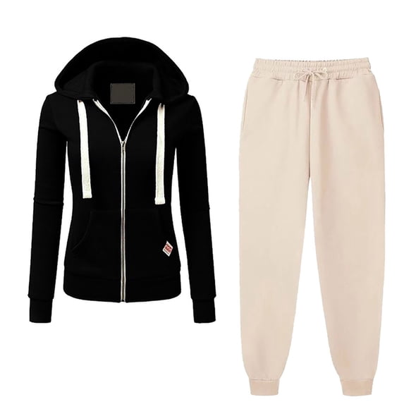 LYXSSBYX Sweatsuits 2pcs Sets Womens Hot Sale Clearance Long Sleeved Casual Hooded Sports Set Daily Hoodie Set
