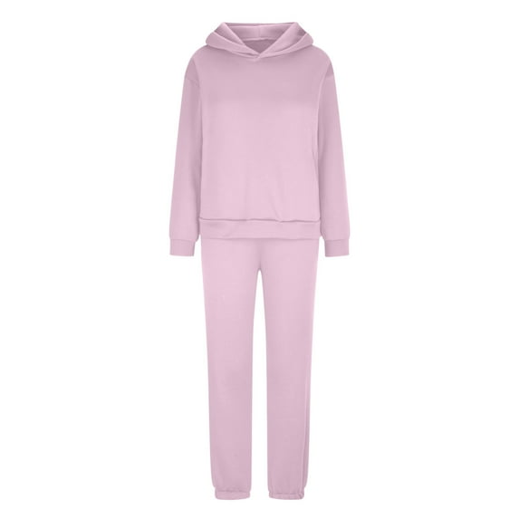 LYXSSBYX Sweatsuits 2pcs Sets Womens Hot Sale Clearance Women's Autumn And Winter European And American Women's Casual Fashion Thickened Velvet Long Sleeved Sweater Trousers Two-Piece Suit