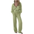 thumbnail image 1 of LYXSSBYX Sweatsuits 2pcs Sets Womens NEW Women's Two Piece Outfits Long Sleeve Crewneck Pullover Tops with Jogger Pants Sweatsuits Tracksuits Lounge Sets, 1 of 7