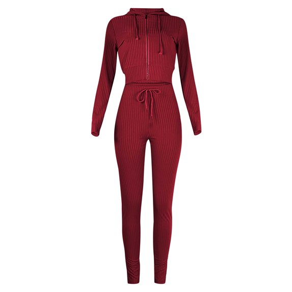 LYXSSBYX Sweatsuits 2pcs Sets Womens Women Fashion Leisure Time Cardigan Zipper Solid Color Sweater Long Sleeves Suit