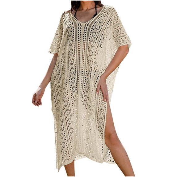 LYXSSBYX Swimsuit Cover up for Women Women's New Fashion Beach Sexy Solid Hem Cover Up Swimwear