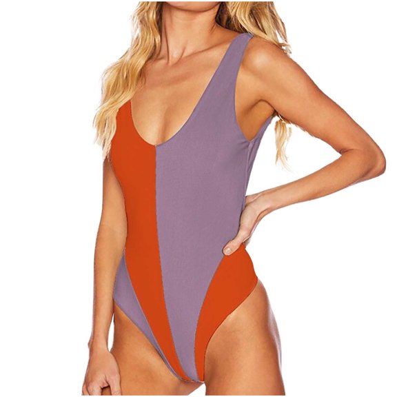 LYXSSBYX Swimsuits for Women One Piece Women's 23 New Fashion Style with Chest Cushion, No Steel Support, Quick Dry outside, Single Wearing Swimsuit, Gradual Change, One-Piece Gradual Change,