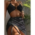 thumbnail image 1 of LYXSSBYX Swimsuits for Women Clearance Ladies Cross Sling High Waist Shorts Costume 3-Piece Swimsuit Split, 1 of 7