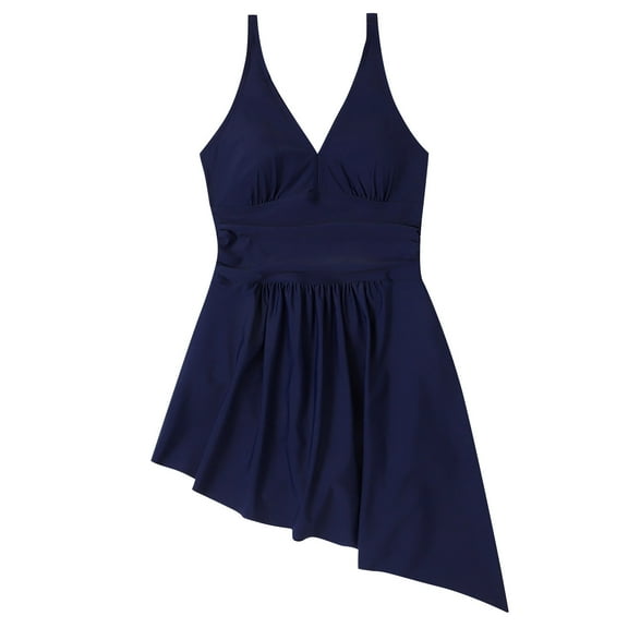 LYXSSBYX Swimsuits for Women One Piece One-Piece Skirt Style Solid Color Conservative Swimsuit Women's Tight Gathering Bikini Women