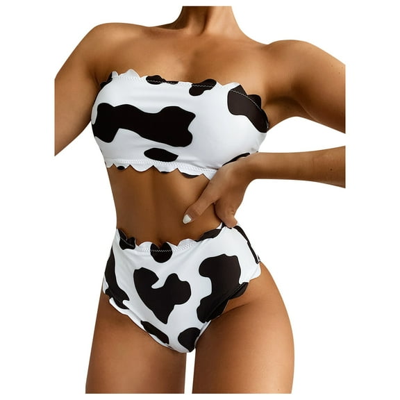 LYXSSBYX Swimsuits for Women Two Piece Woman Swimwear Unilateral Women Swimsuit Mini Thong Bikini Set Swimming Bathing