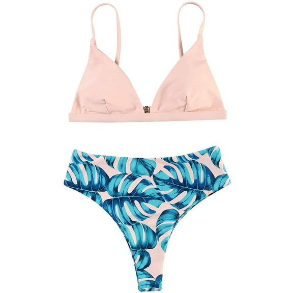 LYXSSBYX Swimsuits for Women Two Piece Women Bandeau Padded Push Up Swimsuit Swimwear Beachwear Swimwear Bikini Set