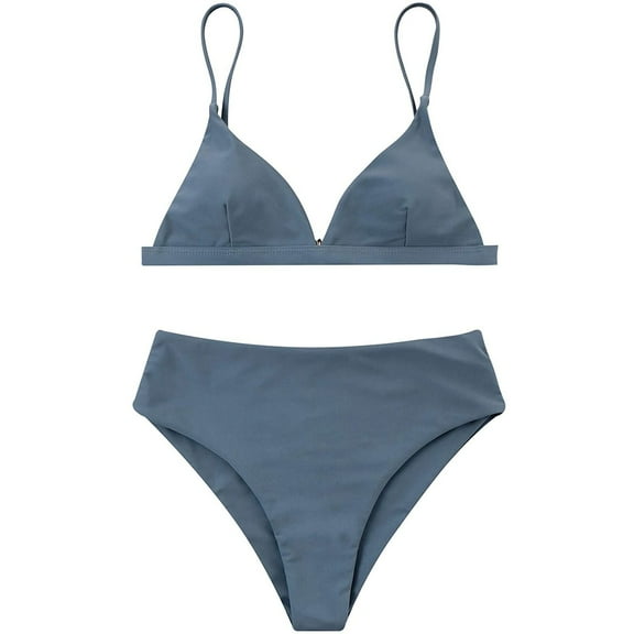 LYXSSBYX Swimsuits for Women Two Piece Women Bandeau Padded Push Up Swimsuit Swimwear Beachwear Swimwear Bikini Set